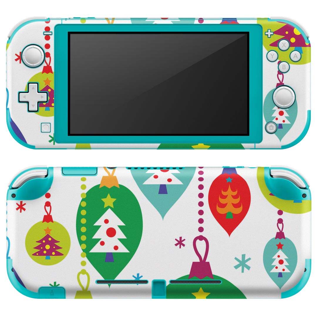igsticker Nintendo Switch Lite 専用 デザインスキンシール 全面 ニンテンドー スイッチ ライト 専用 ゲーム機 カバー アクセサリー フィルム ステッカー エアフリー 013763 クリスマス　カラフル　ツリー