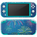 igsticker Nintendo Switch Lite 専用 デザインスキンシール 全面 ニンテンドー スイッチ ライト 専用 ゲーム機 カバー アクセサリー フィルム ステッカー エアフリー 013802 花火 カラフル