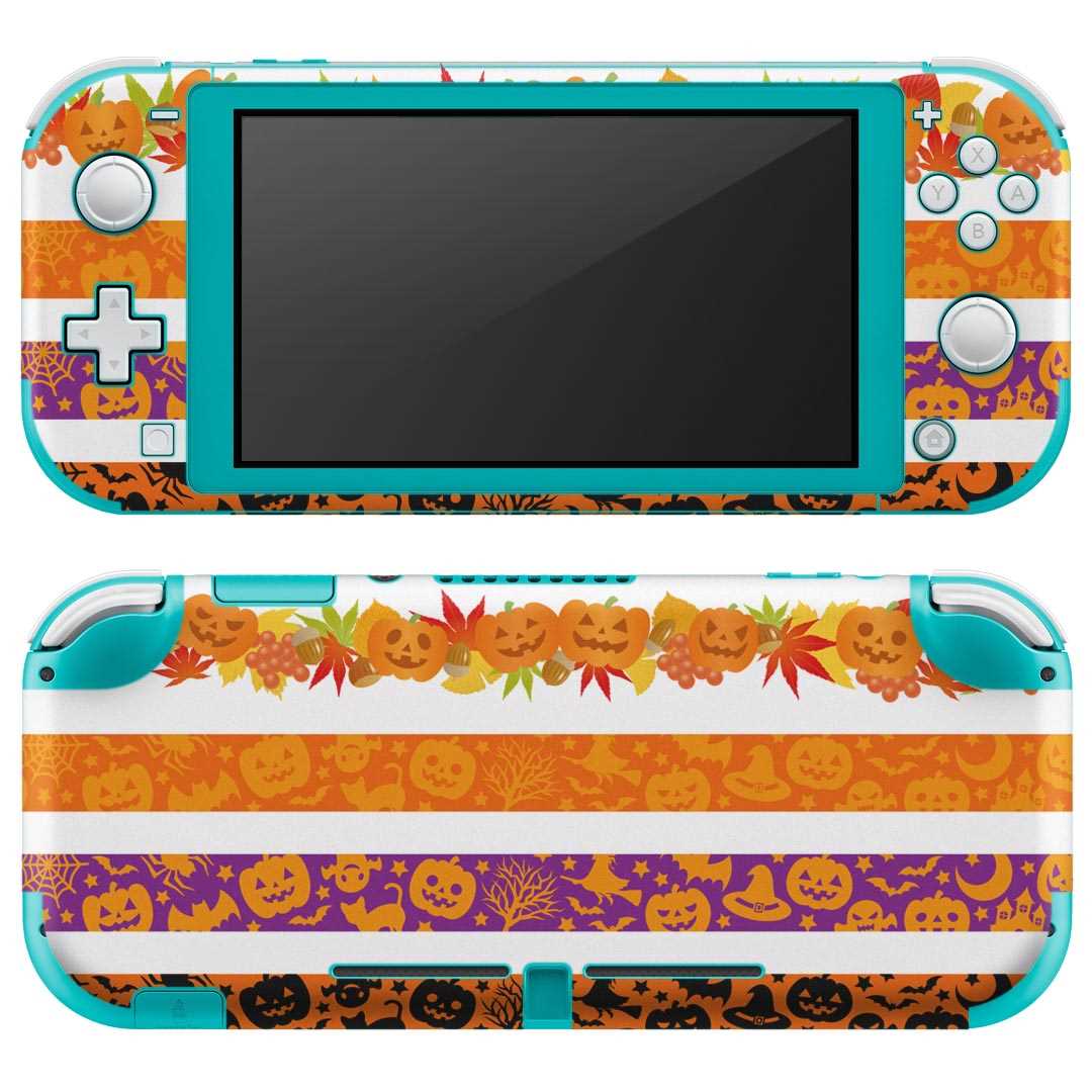 igsticker Nintendo Switch Lite 専用 デザインスキンシール 全面 ニンテンドー スイッチ ライト 専用 ゲーム機 カバー アクセサリー フィルム ステッカー エアフリー 013817 ハロウィン かぼちゃ コウモリ