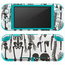igsticker Nintendo Switch Lite 専用 デザインスキンシール 全面 ニンテンドー スイッチ ライト 専用 ゲーム機 カバー アクセサリー フィルム ステッカー エアフリー 013822 骸骨 模型|詳細画像