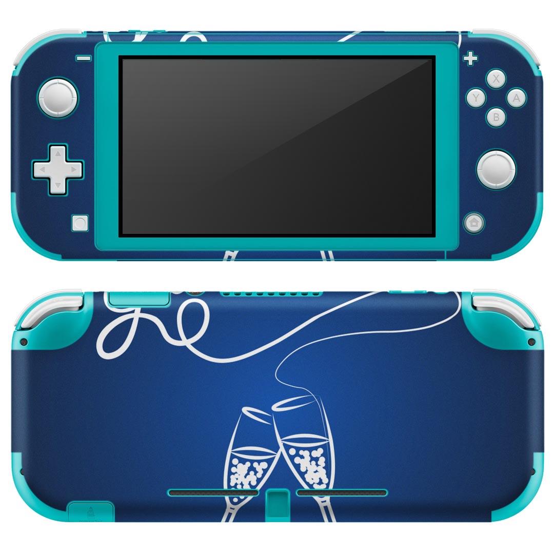 igsticker Nintendo Switch Lite 専用 デザインスキンシール 全面 ニンテンドー スイッチ ライト 専用 ゲーム機 カバー アクセサリー フィルム ステッカー エアフリー 013824 シャンパン　お祝い　お酒