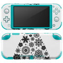 igsticker Nintendo Switch Lite 専用 デザインスキンシール 全面 ニンテンドー スイッチ ライト 専用 ゲーム機 カバー アクセサリー フィルム ステッカー エアフリー 013830 クリスマス ツリー モノクロ