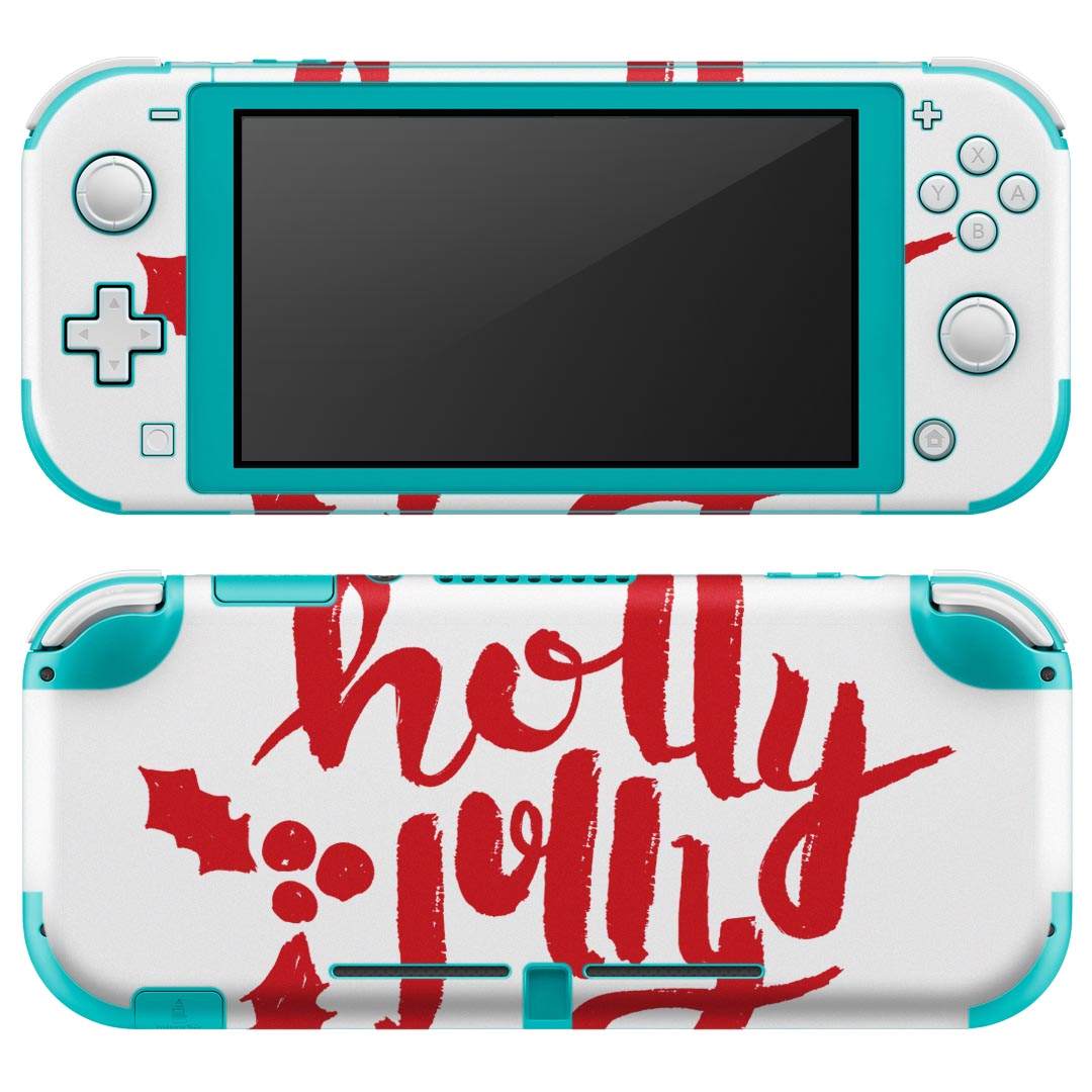 igsticker Nintendo Switch Lite 専用 デザインスキンシール 全面 ニンテンドー スイッチ ライト 専用 ゲーム機 カバー アクセサリー フィルム ステッカー エアフリー 013856 クリスマス　ヒイラギ