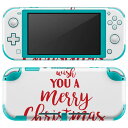 igsticker Nintendo Switch Lite 専用 デザインスキンシール 全面 ニンテンドー スイッチ ライト 専用 ゲーム機 カバー アクセサリー フィルム ステッカー エアフリー 013858 クリスマス ツリー 英語