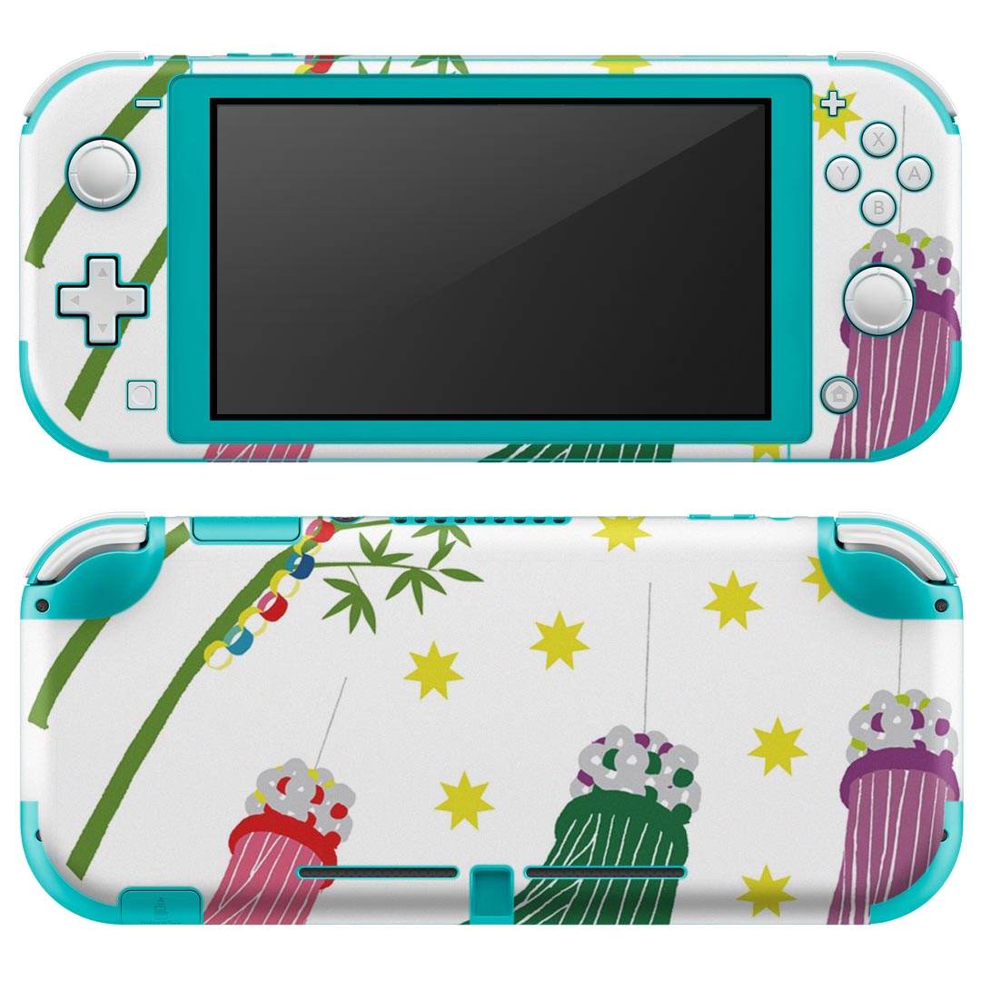 igsticker Nintendo Switch Lite 専用 デザインスキンシール 全面 ニンテンドー スイッチ ライト 専用 ゲーム機 カバー アクセサリー フィルム ステッカー エアフリー 013865 七夕 短冊 星