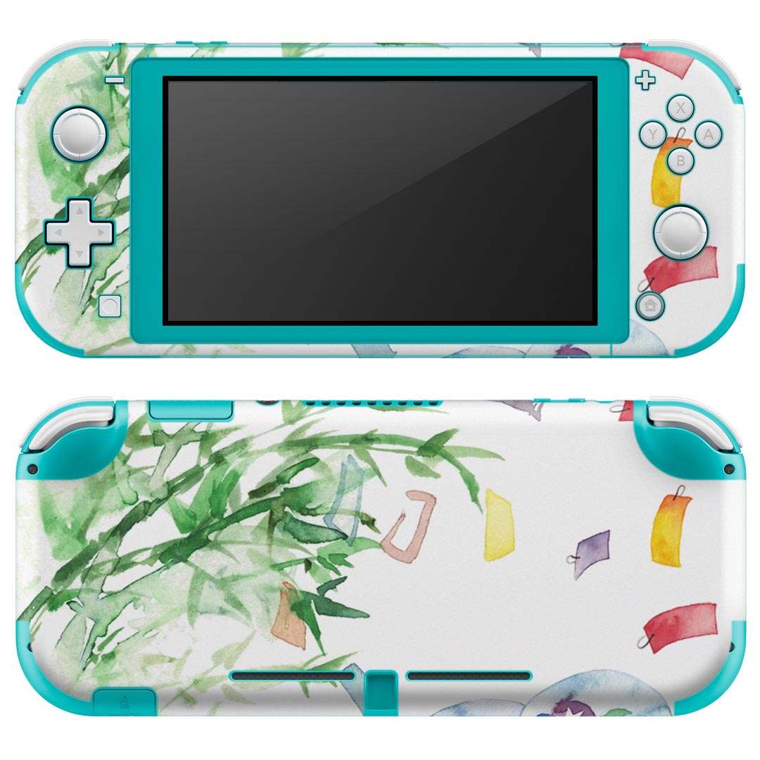 igsticker Nintendo Switch Lite 専用 デザインスキンシール 全面 ニンテンドー スイッチ ライト 専用 ゲーム機 カバー アクセサリー フィルム ステッカー エアフリー 013868 七夕 短冊 夏