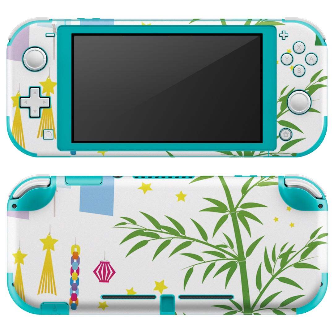 igsticker Nintendo Switch Lite 専用 デザインスキンシール 全面 ニンテンドー スイッチ ライト 専用 ゲーム機 カバー アクセサリー フィルム ステッカー エアフリー 013872 七夕 短冊 星