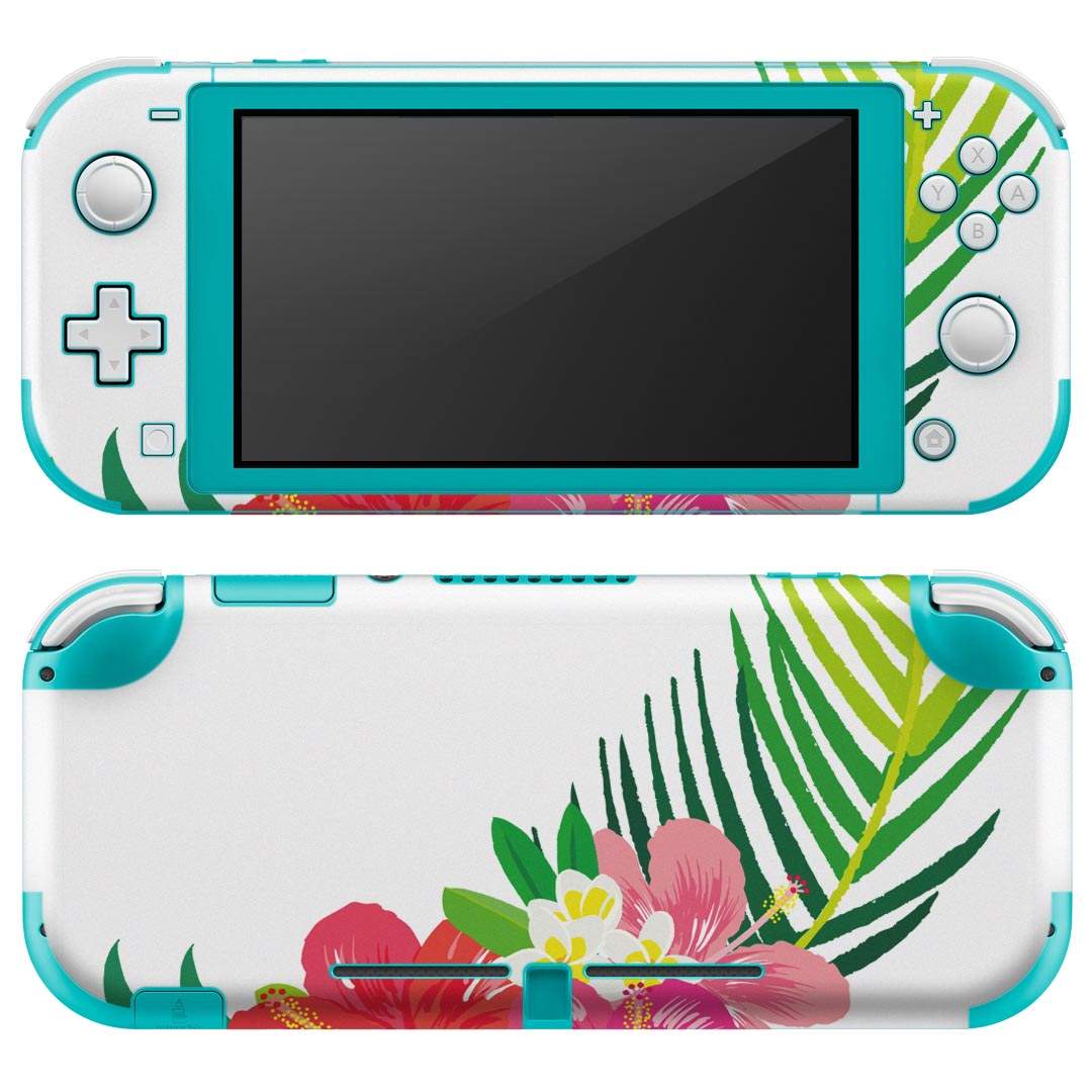 製品名 Nintendo Switch Lite専用 デザインスキンシール セット内容 Nintendo Switch Lite本体用スキンシール（裏表）各1枚 ※液晶側シールは2パーツに分かれていますニンテンドースイッチライト専用です。据え置き機のSwitch本体やJoyコンには対応していません。 商品特徴 3M社製の再剥離性シートを素材に採用し、細かな位置調整がしやすく貼り直しが容易です。また、エアフリーでもありますので気泡が簡単に逃げるので、キレイに貼ることができます。専用の業務プリンターを使い、商品画像と遜色のない美しい印刷仕上がり。 注意事項 画像はサンプルですので、ご覧の環境によっては多少色味に違いを感じる場合がございます。 イメージと違った、モニターと色味が異なるという理由での交換や返金はご対応出来かねます。スキンシールのみの販売で、ニンテンドースイッチ本体などは付属しません。シワができた場合、ドライヤーなどで軽く温め、外側に向けてシワを伸ばすように貼ってください。初回貼付時の位置調整や貼り直しは可能ですが、しっかりと押し付けて接着させた後の再剥離、再利用は保証しておりません。また接着部に油分や汚れが付着しますと角の部分は剥がれやすくなりますので、貼付時はあまり触れないようにご注意ください。無地のセミグロスシートにデザインをプリントした商品で、デコなどの加工はございません。 凹凸や光沢があるように見えたり布地や金属を素材にしたように見える商品もありますが、デザインの図版によるものです。印刷時に微妙な画像のズレが生じる場合がございます。ご注文後に1点1点制作する受注生産品の為、不良品以外のご返品や交換は固くお断りします。 商品発送 完全受注生産のハンドメイド商品となりますので、既製品と比べて発送までお時間を頂いています。 基本的に決済確認後2?3営業日、最大で10営業日での発送となります。繁忙期や休業日明けの場合はさらに時間がかかる場合があります。 その際には別途メールにてご連絡致します。メール便の場合、発送日から到着までに2?4日ほどかかる場合が多く、紛失などの保障もご対応できかねます。あらかじめご了承下さい。