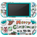 igsticker Nintendo Switch Lite 専用 デザインスキンシール 全面 ニンテンドー スイッチ ライト 専用 ゲーム機 カバー アクセサリー フィルム ステッカー エアフリー 013927 クリスマス サンタ トナカイ