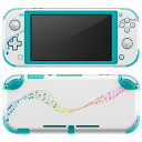 igsticker Nintendo Switch Lite 専用 デザインスキンシール 全面 ニンテンドー スイッチ ライト 専用 ゲーム機 カバー アクセサリー フィルム ステッカー エアフリー 013950 音符　音楽　レインボー