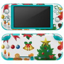 igsticker Nintendo Switch Lite 専用 デザインスキンシール 全面 ニンテンドー スイッチ ライト 専用 ゲーム機 カバー アクセサリー フィルム ステッカー エアフリー 013954 クリスマス ツリー サンタ