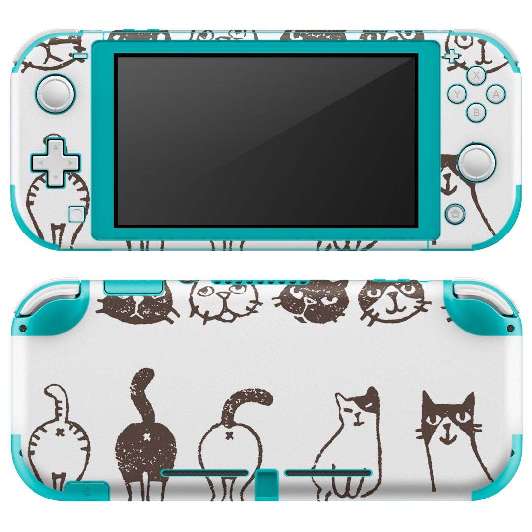 igsticker Nintendo Switch Lite 専用 デザインスキンシール 全面 ニンテンドー スイッチ ライト 専用 ゲーム機 カバー アクセサリー フィルム ステッカー エアフリー 013991 猫 動物 アニマル