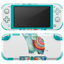 igsticker Nintendo Switch Lite 専用 デザインスキンシール 全面 ニンテンドー スイッチ ライト 専用 ゲーム機 カバー アクセサリー フィルム ステッカー エアフリー 014035 ゾウ 動物 アニマル(2)
