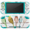 igsticker Nintendo Switch Lite 専用 デザインスキンシール 全面 ニンテンドー スイッチ ライト 専用 ゲーム機 カバー アクセサリー フィルム ステッカー エアフリー 014042 鳥　インコ　アニマル