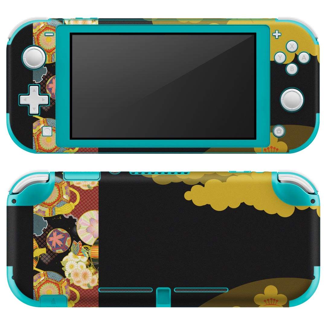 igsticker Nintendo Switch Lite 専用 デザインスキンシール 全面 ニンテンドー スイッチ ライト 専用 ゲーム機 カバー アクセサリー フィルム ステッカー エアフリー 014069 和柄　花