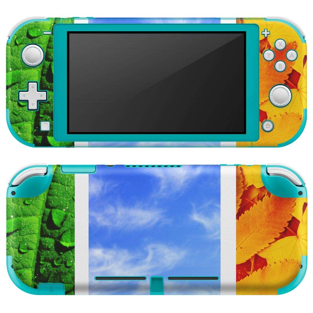 igsticker Nintendo Switch Lite 専用 デザインスキンシール 全面 ニンテンドー スイッチ ライト 専用 ゲーム機 カバー アクセサリー フィルム ステッカー エアフリー 014084 夏 ひまわり 空