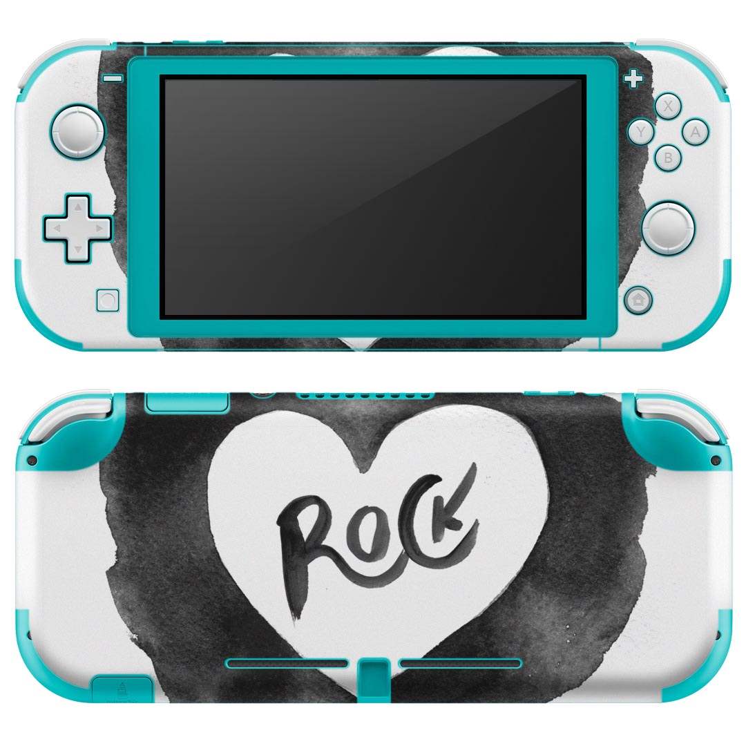 igsticker Nintendo Switch Lite 専用 デザインスキンシール 全面 ニンテンドー スイッチ ライト 専用 ゲーム機 カバー アクセサリー フィルム ステッカー エアフリー 014109 ロック ハート