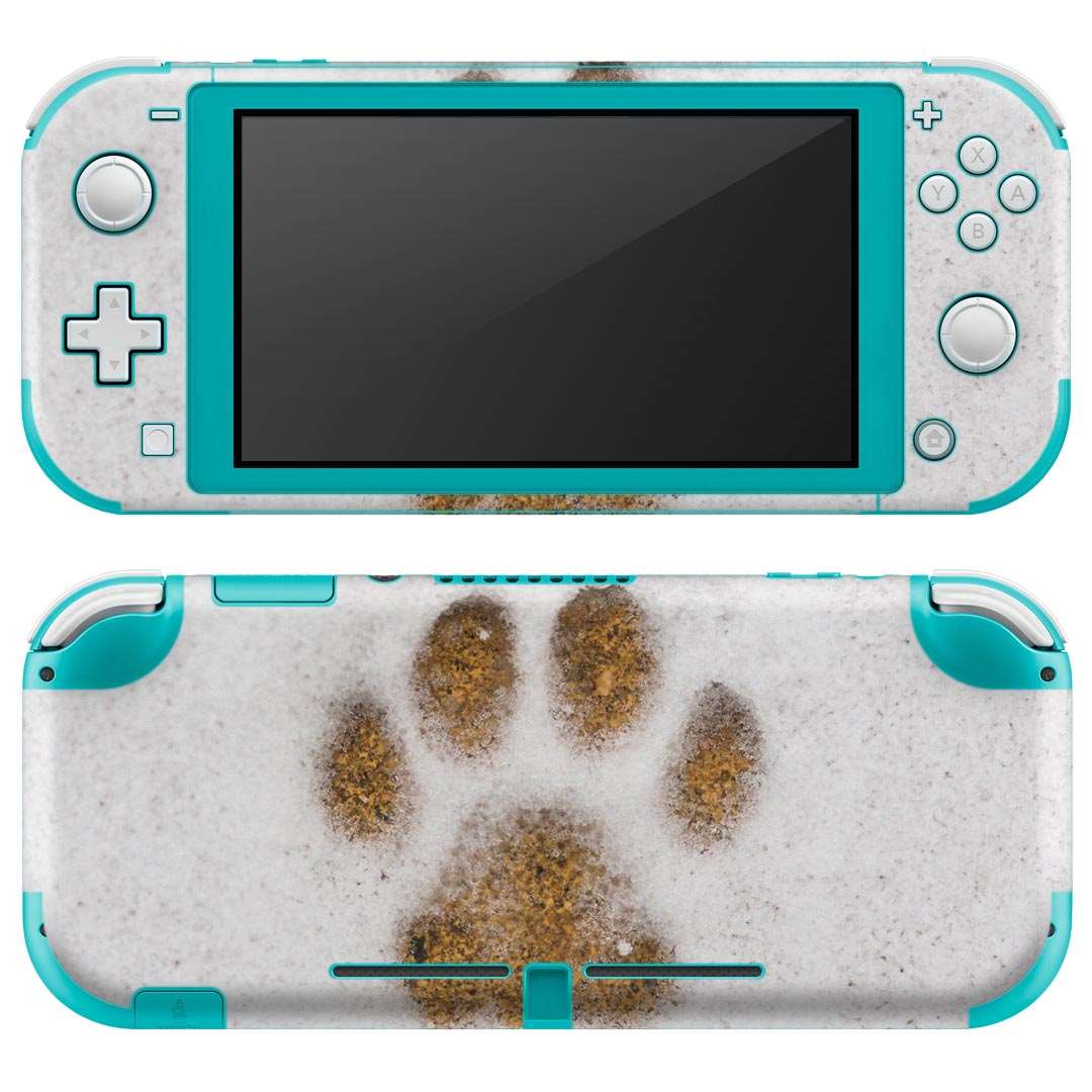 igsticker Nintendo Switch Lite 専用 デザインスキンシール 全面 ニンテンドー スイッチ ライト 専用 ゲーム機 カバー アクセサリー フィルム ステッカー エアフリー 014113 動物 足跡