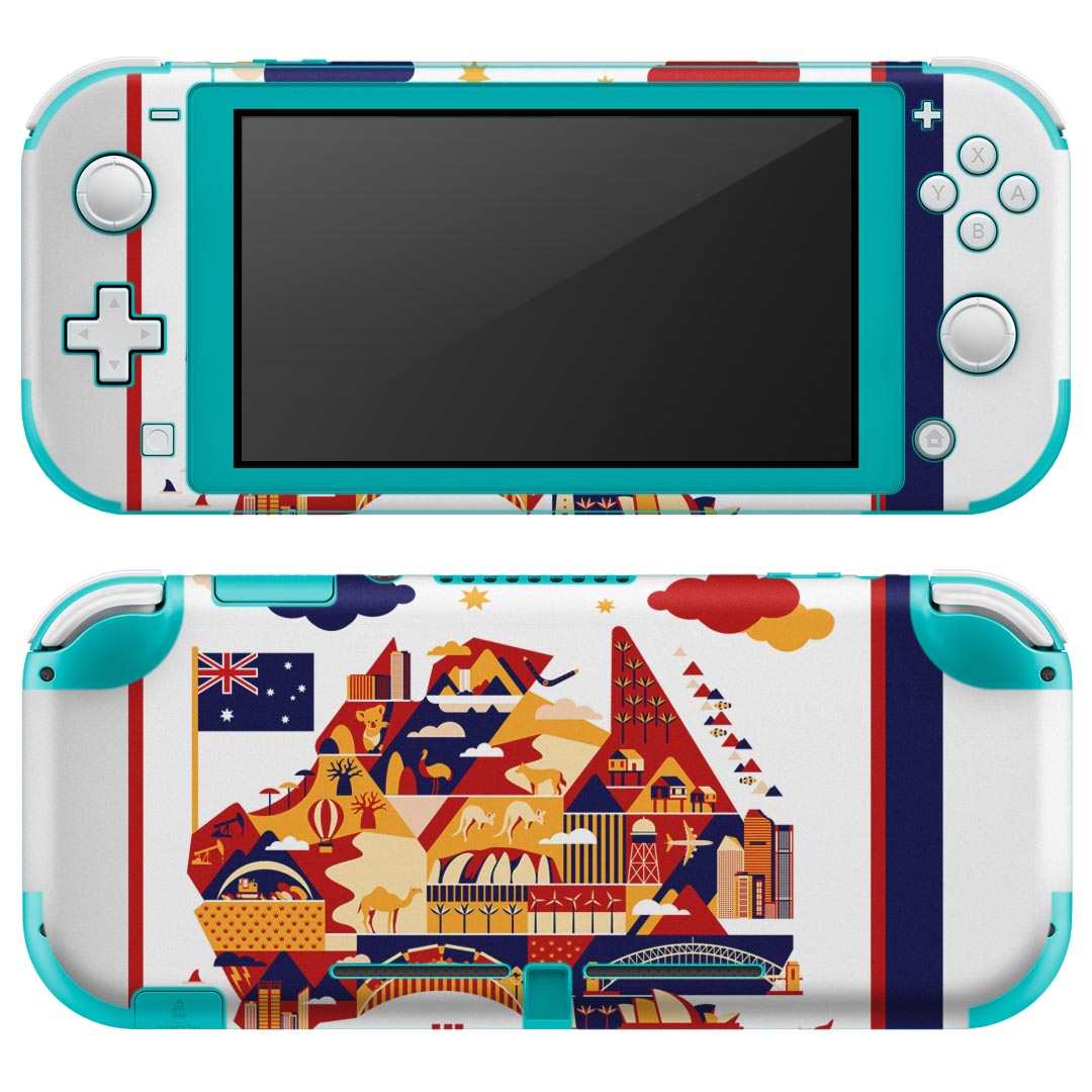 igsticker Nintendo Switch Lite 専用 デザインスキンシール 全面 ニンテンドー スイッチ ライト 専用 ゲーム機 カバー アクセサリー フィルム ステッカー エアフリー 014132 オーストラリア　風景