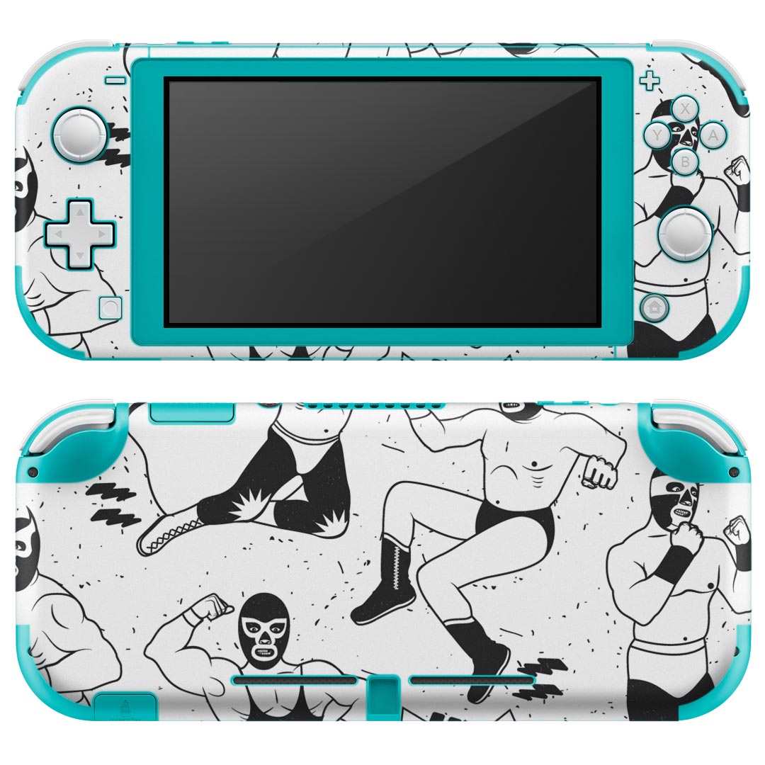 igsticker Nintendo Switch Lite 専用 デザインスキンシール 全面 ニンテンドー スイッチ ライト 専用 ゲーム機 カバー アクセサリー フィルム ステッカー エアフリー 014134 プロレス　マスク　キャラクター