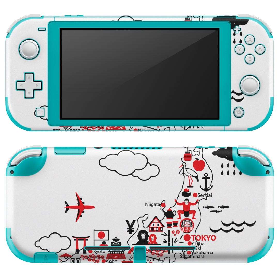 igsticker Nintendo Switch Lite 専用 デザインスキンシール 全面 ニンテンドー スイッチ ライト 専用 ゲーム機 カバー アクセサリー フィルム ステッカー エアフリー 014136 日本　地図