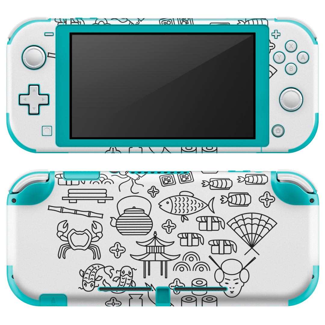 igsticker Nintendo Switch Lite 専用 デザインスキンシール 全面 ニンテンドー スイッチ ライト 専用 ゲーム機 カバー アクセサリー フィルム ステッカー エアフリー 014137 お寿司　和風