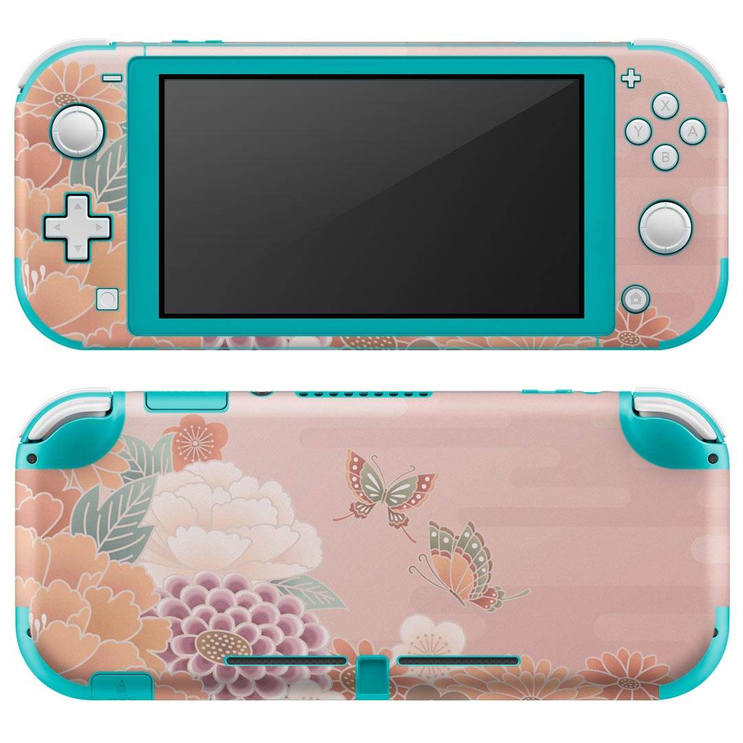 igsticker Nintendo Switch Lite 専用 デザインスキンシール 全面 ニンテンドー スイッチ ライト 専用 ゲーム機 カバー アクセサリー フィルム ステッカー エアフリー 014150 和柄 和風 花