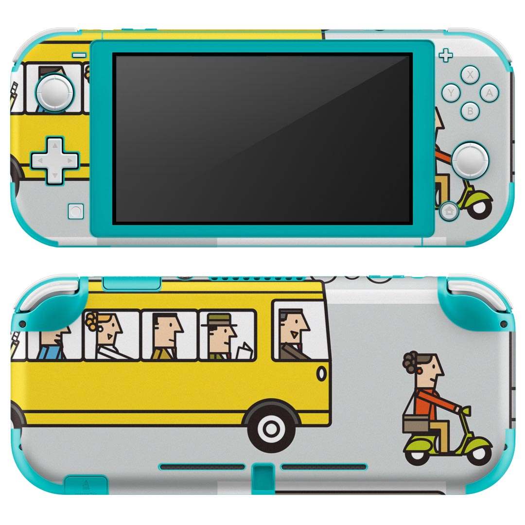 igsticker Nintendo Switch Lite 専用 デザインスキンシール 全面 ニンテンドー スイッチ ライト 専用 ゲーム機 カバー アクセサリー フィルム ステッカー エアフリー 014154 車 乗り物 カラフル