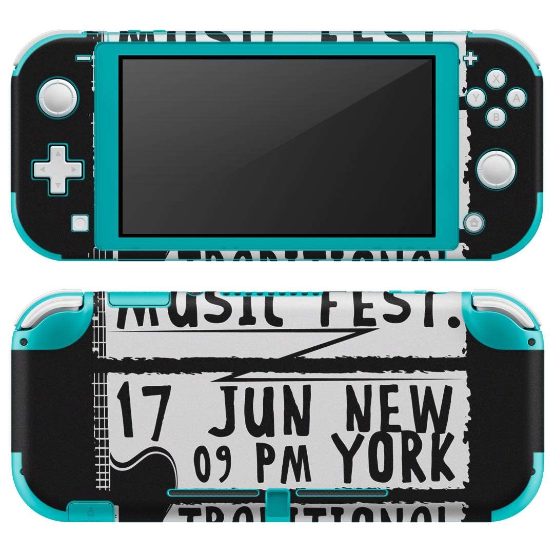 igsticker Nintendo Switch Lite 専用 デザインスキンシール 全面 ニンテンドー スイッチ ライト 専用 ゲーム機 カバー アクセサリー フィルム ステッカー エアフリー 014165 ギター　音楽　ロック