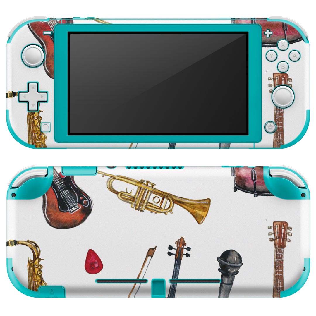 igsticker Nintendo Switch Lite 専用 デザインスキンシール 全面 ニンテンドー スイッチ ライト 専用 ゲーム機 カバー アクセサリー フィルム ステッカー エアフリー 014170 音楽　楽器　ミュージック