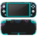 igsticker Nintendo Switch Lite 専用 デザインスキンシール 全面 ニンテンドー スイッチ ライト 専用 ゲーム機 カバー アクセサリー フィルム ステッカー エアフリー 014183 花火 カラフル