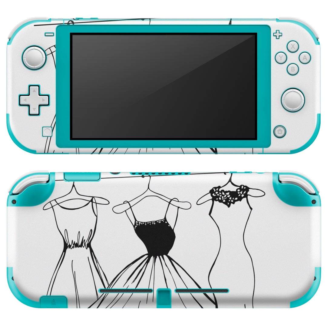 igsticker Nintendo Switch Lite 専用 デザインスキンシール 全面 ニンテンドー スイッチ ライト 専用 ゲーム機 カバー アクセサリー フィルム ステッカー エアフリー 014228 ドレス 英語 ファッション