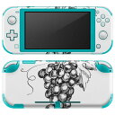 igsticker Nintendo Switch Lite 専用 デザインスキンシール 全面 ニンテンドー スイッチ ライト 専用 ゲーム機 カバー アクセサリー フィルム ステッカー エアフリー 014232 ぶどう フルーツ 果物