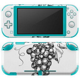 igsticker Nintendo Switch Lite 専用 デザインスキンシール 全面 ニンテンドー スイッチ ライト 専用 ゲーム機 カバー アクセサリー フィルム ステッカー エアフリー 014232 ぶどう　フルーツ　果物