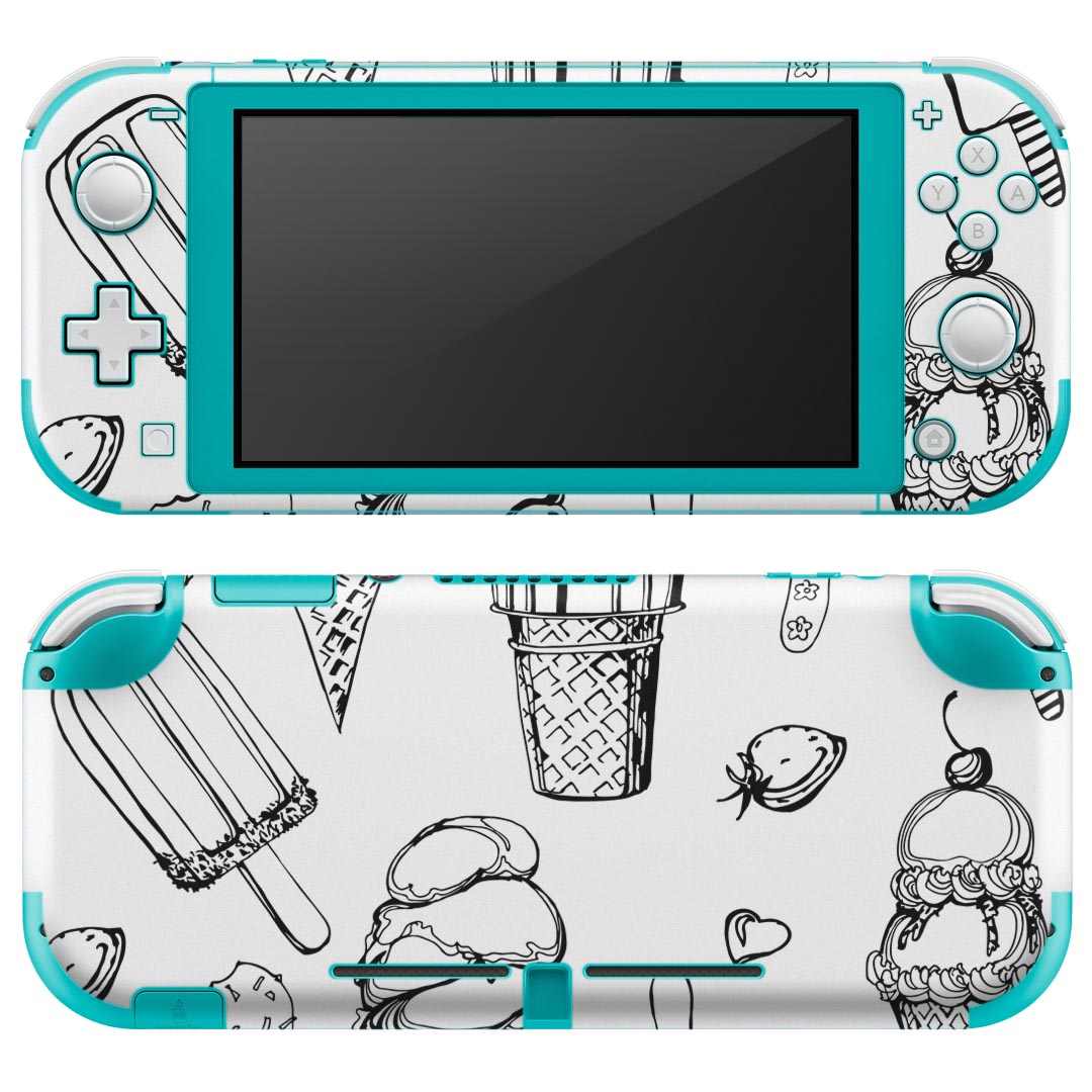 igsticker Nintendo Switch Lite 専用 デザインスキンシール 全面 ニンテンドー スイッチ ライト 専用 ゲーム機 カバー アクセサリー フィルム ステッカー エアフリー 014238 アイス イチゴ フルーツ