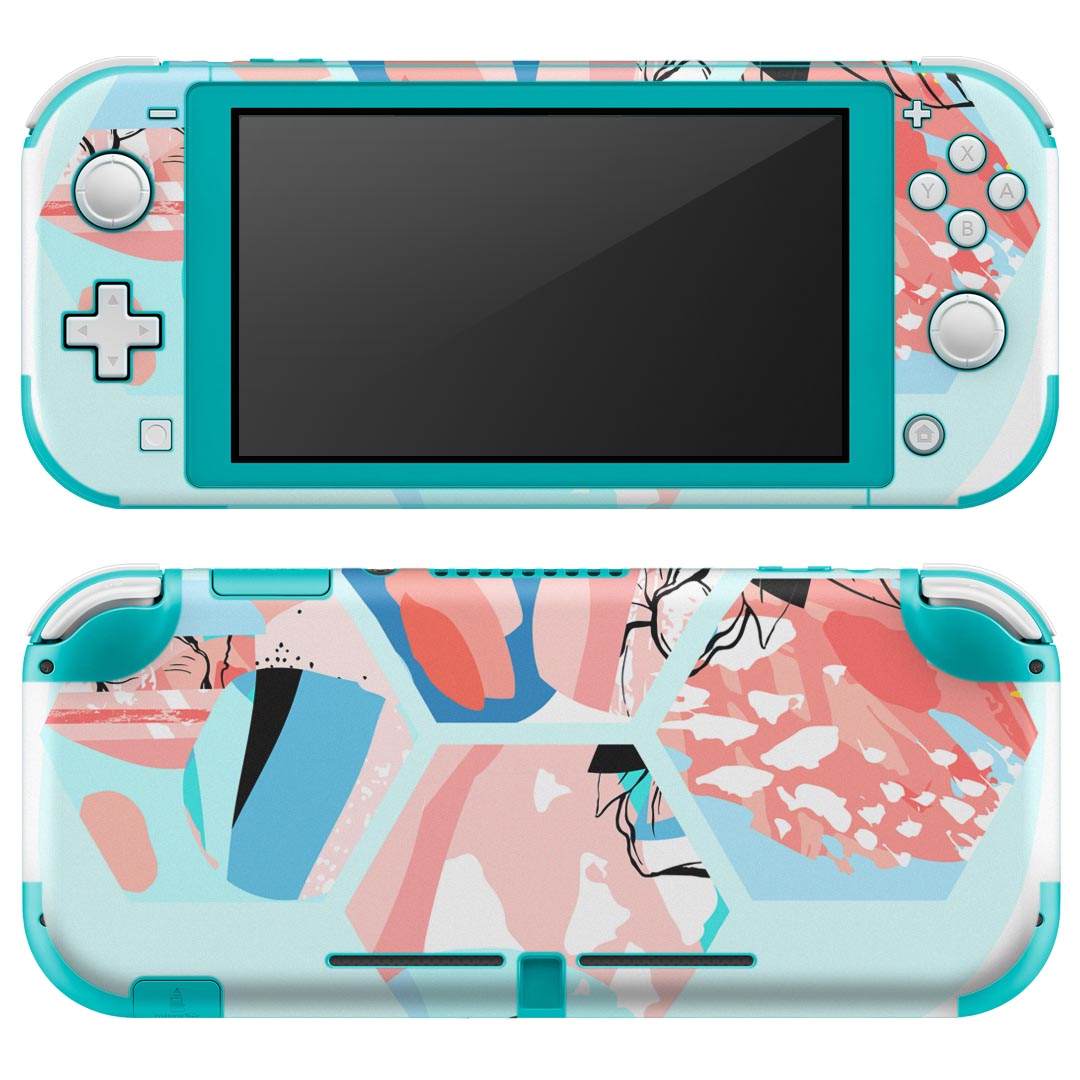 igsticker Nintendo Switch Lite 専用 デザインスキンシール 全面 ニンテンドー スイッチ ライト 専用 ゲーム機 カバー アクセサリー フィルム ステッカー エアフリー 014249 模様　　カラフル