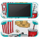igsticker Nintendo Switch Lite 専用 デザインスキンシール 全面 ニンテンドー スイッチ ライト 専用 ゲーム機 カバー アクセサリー フィルム ステッカー エアフリー 014267 映画 ポップコーン(2)