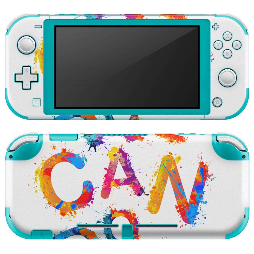 製品名 Nintendo Switch Lite専用 デザインスキンシール セット内容 Nintendo Switch Lite本体用スキンシール（裏表）各1枚 ※液晶側シールは2パーツに分かれていますニンテンドースイッチライト専用です。据え置き機のSwitch本体やJoyコンには対応していません。 商品特徴 3M社製の再剥離性シートを素材に採用し、細かな位置調整がしやすく貼り直しが容易です。また、エアフリーでもありますので気泡が簡単に逃げるので、キレイに貼ることができます。専用の業務プリンターを使い、商品画像と遜色のない美しい印刷仕上がり。 注意事項 画像はサンプルですので、ご覧の環境によっては多少色味に違いを感じる場合がございます。 イメージと違った、モニターと色味が異なるという理由での交換や返金はご対応出来かねます。スキンシールのみの販売で、ニンテンドースイッチ本体などは付属しません。シワができた場合、ドライヤーなどで軽く温め、外側に向けてシワを伸ばすように貼ってください。初回貼付時の位置調整や貼り直しは可能ですが、しっかりと押し付けて接着させた後の再剥離、再利用は保証しておりません。また接着部に油分や汚れが付着しますと角の部分は剥がれやすくなりますので、貼付時はあまり触れないようにご注意ください。無地のセミグロスシートにデザインをプリントした商品で、デコなどの加工はございません。 凹凸や光沢があるように見えたり布地や金属を素材にしたように見える商品もありますが、デザインの図版によるものです。印刷時に微妙な画像のズレが生じる場合がございます。ご注文後に1点1点制作する受注生産品の為、不良品以外のご返品や交換は固くお断りします。 商品発送 完全受注生産のハンドメイド商品となりますので、既製品と比べて発送までお時間を頂いています。 基本的に決済確認後2?3営業日、最大で10営業日での発送となります。繁忙期や休業日明けの場合はさらに時間がかかる場合があります。 その際には別途メールにてご連絡致します。メール便の場合、発送日から到着までに2?4日ほどかかる場合が多く、紛失などの保障もご対応できかねます。あらかじめご了承下さい。