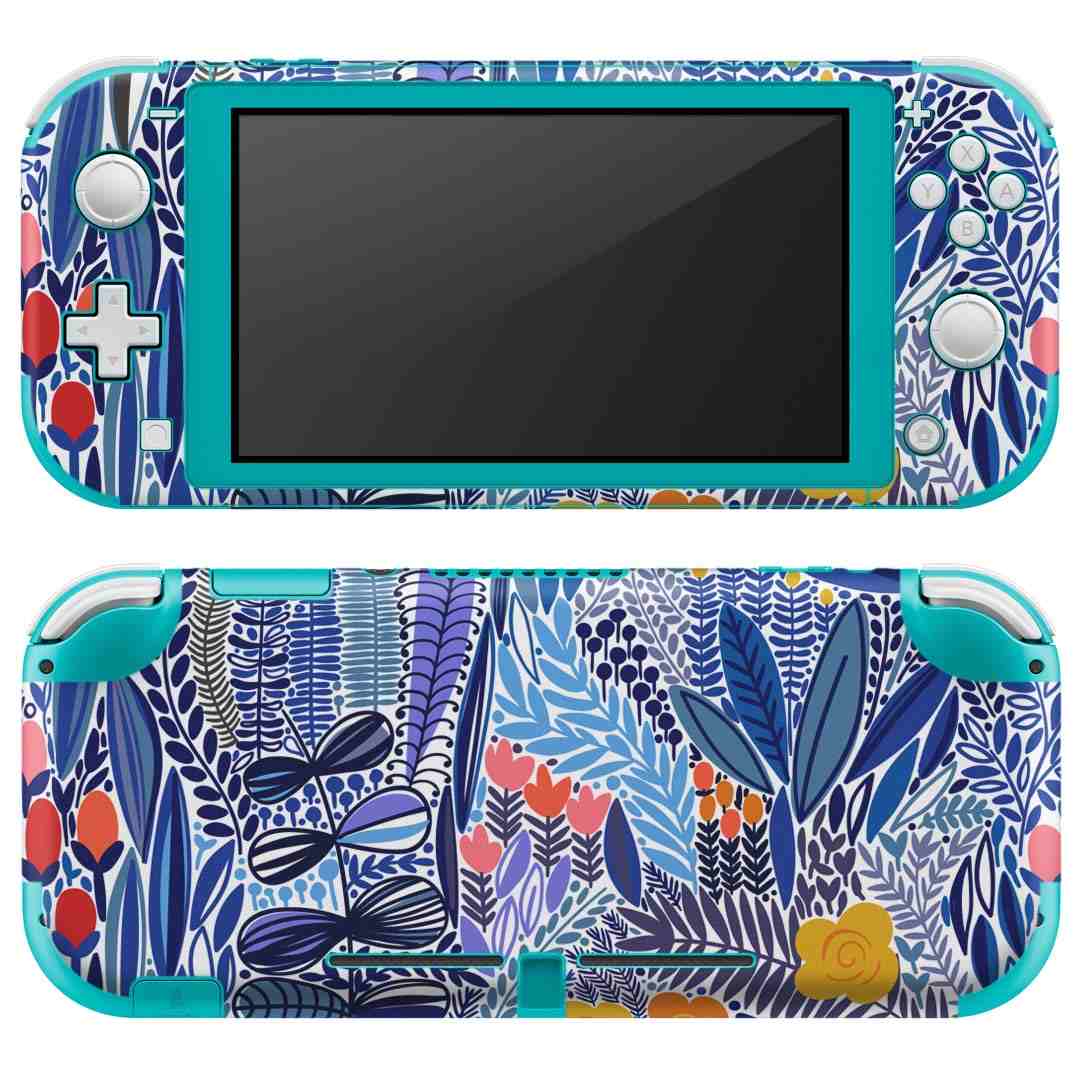 igsticker Nintendo Switch Lite 専用 デザインスキンシール 全面 ニンテンドー スイッチ ライト 専用 ゲーム機 カバー アクセサリー フィルム ステッカー エアフリー 014296 花 リーフ 植物