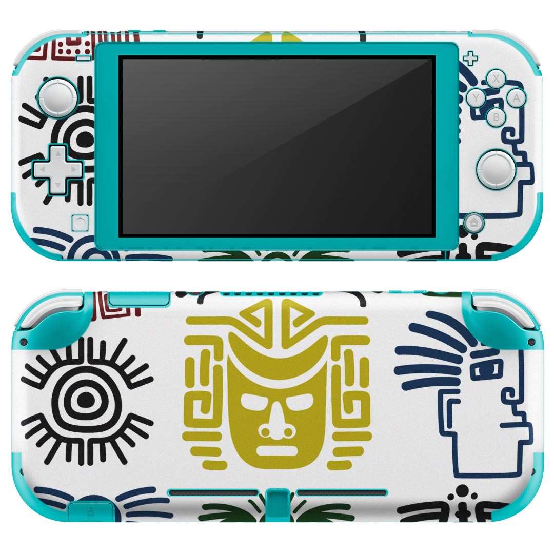 igsticker Nintendo Switch Lite 専用 デザインスキンシール 全面 ニンテンドー スイッチ ライト 専用 ゲーム機 カバー アクセサリー フィルム ステッカー エアフリー 014315 民族　模様
