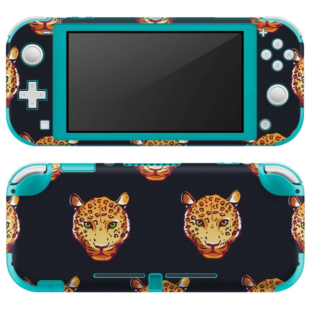igsticker Nintendo Switch Lite 専用 デザインスキンシール 全面 ニンテンドー スイッチ ライト 専用 ゲーム機 カバー アクセサリー フィルム ステッカー エアフリー 014317 ヒョウ　動物　アニマル