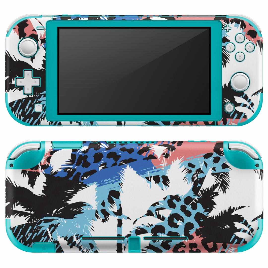 igsticker Nintendo Switch Lite 専用 デザインスキンシール 全面 ニンテンドー スイッチ ライト 専用 ゲーム機 カバー アクセサリー フィルム ステッカー エアフリー 014319 リーフ　トロピカル　ヤシの木