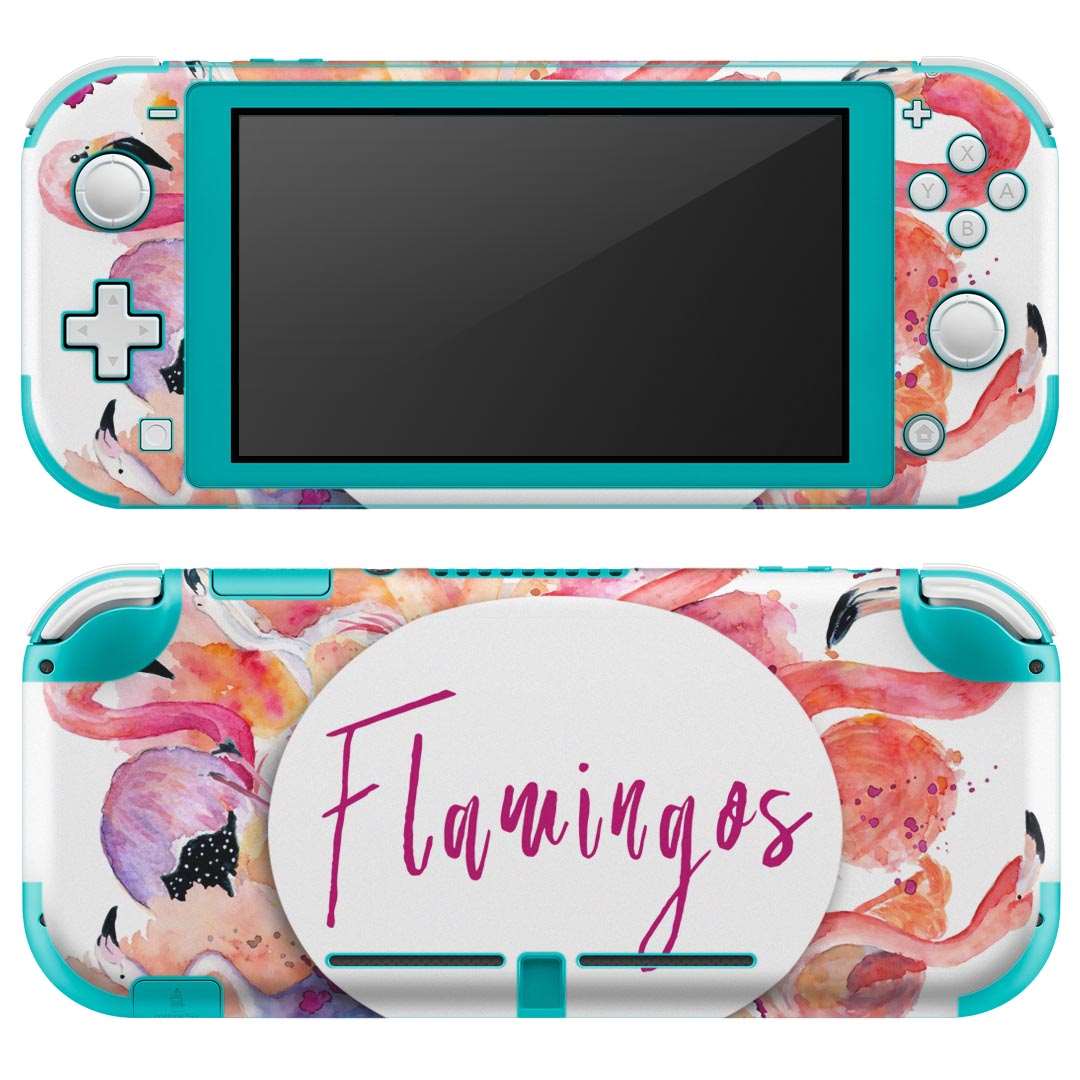 igsticker Nintendo Switch Lite 専用 デザインスキンシール 全面 ニンテンドー スイッチ ライト 専用 ゲーム機 カバー アクセサリー フィルム ステッカー エアフリー 014350 フラミンゴ 鳥 ピンク