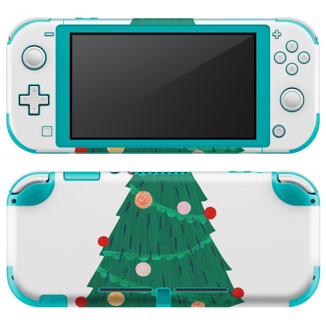 igsticker Nintendo Switch Lite 専用 デザインスキンシール 全面 ニンテンドー スイッチ ライト 専用 ゲーム機 カバー アクセサリー フィルム ステッカー エアフリー 014373 クリスマス ツリー