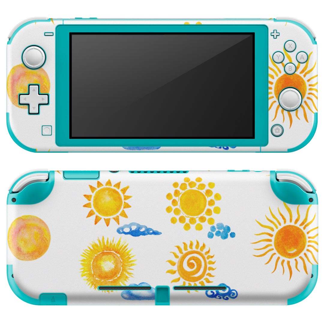igsticker Nintendo Switch Lite 専用 デザインスキンシール 全面 ニンテンドー スイッチ ライト 専用 ゲーム機 カバー アクセサリー フィルム ステッカー エアフリー 014382 太陽 天気