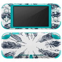 igsticker Nintendo Switch Lite 専用 デザインスキンシール 全面 ニンテンドー スイッチ ライト 専用 ゲーム機 カバー アクセサリー フィルム ステッカー エアフリー 014503 羽根 フェザー(2)