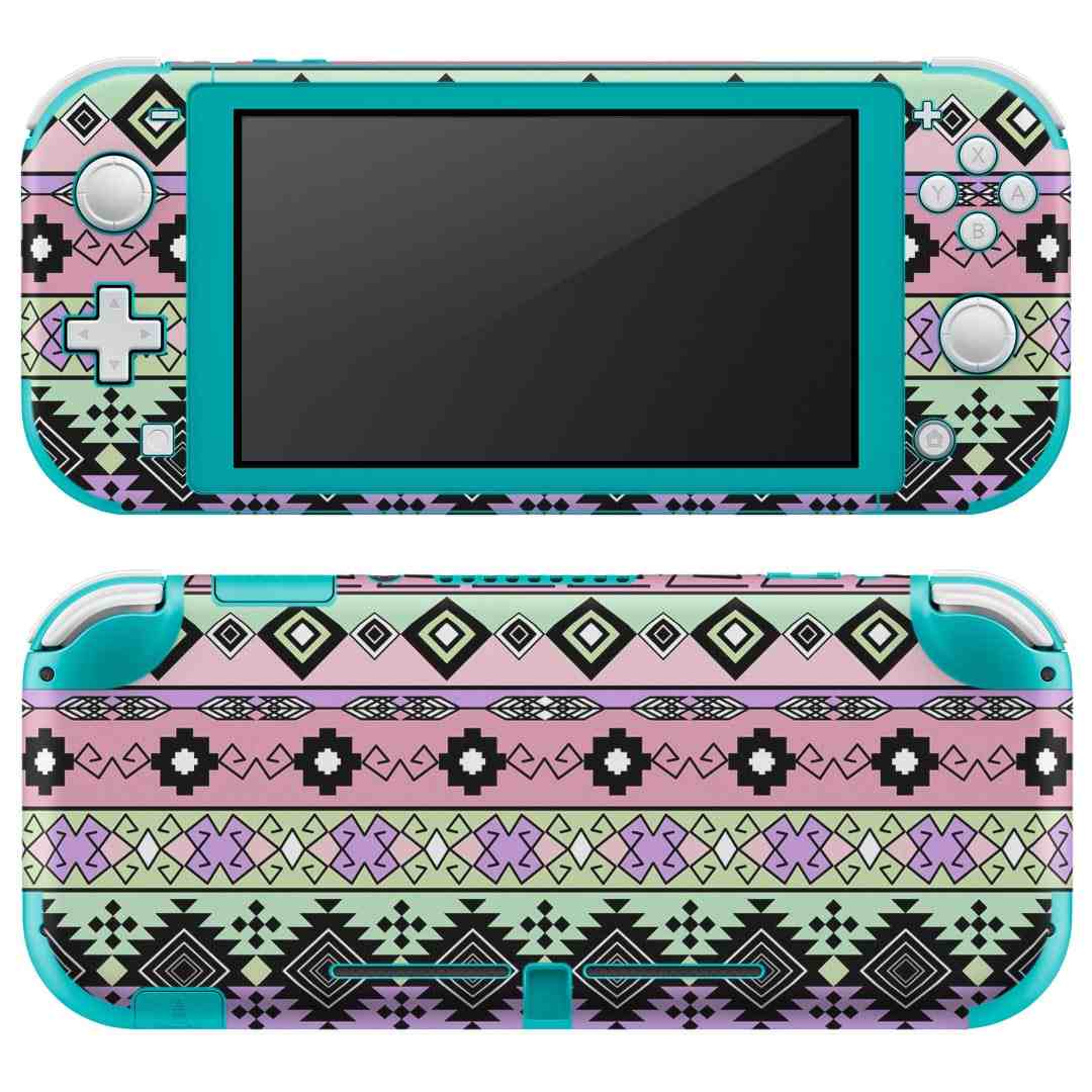 igsticker Nintendo Switch Lite 専用 デザインスキンシール 全面 ニンテンドー スイッチ ライト 専用 ゲーム機 カバー アクセサリー フィルム ステッカー エアフリー 014546 ネイティブ柄　模様