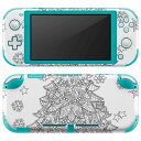 igsticker Nintendo Switch Lite 専用 デザインスキンシール 全面 ニンテンドー スイッチ ライト 専用 ゲーム機 カバー アクセサリー フィルム ステッカー エアフリー 014571 クリスマス ツリー 雪