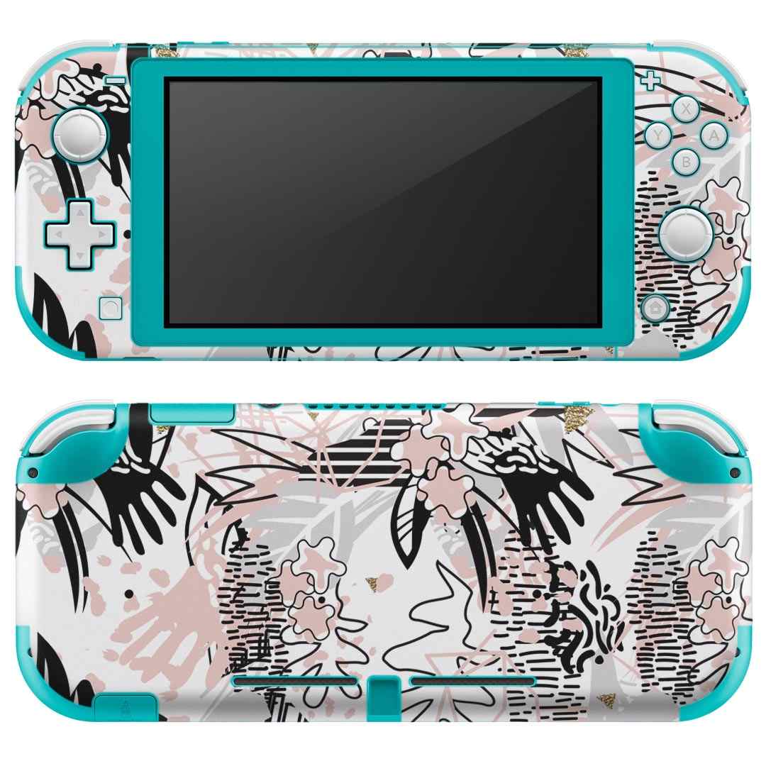 igsticker Nintendo Switch Lite 専用 デザインスキンシール 全面 ニンテンドー スイッチ ライト 専用 ゲーム機 カバー アクセサリー フィルム ステッカー エアフリー 014575 リーフ　トロピカル