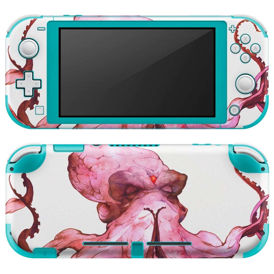 igsticker Nintendo Switch Lite 専用 デザインスキンシール 全面 ニンテンドー スイッチ ライト 専用 ゲーム機 カバー アクセサリー フィルム ステッカー エアフリー 014589 海 生き物 タコ